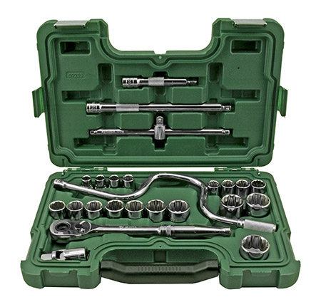 24 Pc. 1/2" Drive Industrial 12-Pt. Metric Socket Set - SATA - ST09205U-02