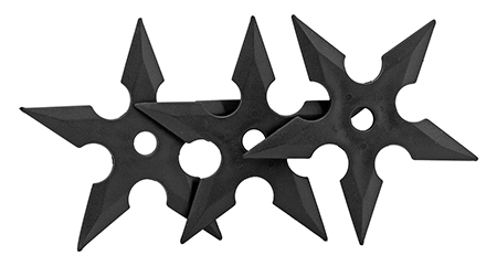 4.88" 5 Point Ninja Throwing Star Set - Black