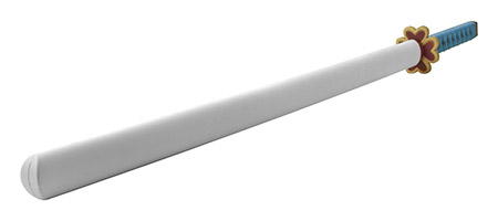 40.5" Foam Cosplay Convention Demon Warrior Anime Cosplay Samurai Katana - White, Blue, and Purple