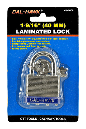 Laminated Padlock with Keys - Cal-Hawk