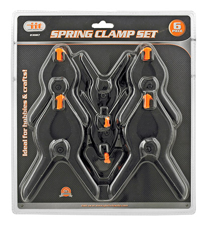 6 - pc. Hand Spring Clamp Multi Size Set - Illinois Industrial Tool