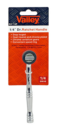 Valley Tools 1/4" Dr. Ratchet Handle - RH-14P