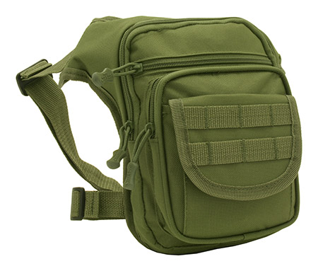Leg Drop Style Tactical EDC Molle Hip Bag - Olive Green