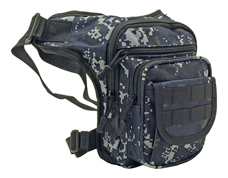 Leg Drop Style Tactical EDC Molle Hip Bag - Blue Digital Camo