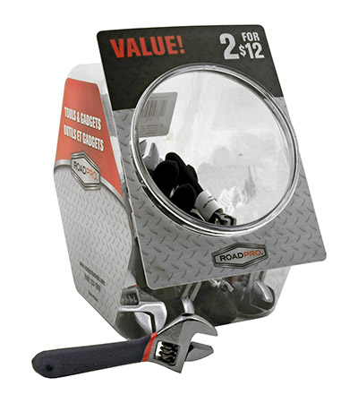 24 pc. Mini Adjustable Wrench Countertop Display - Road Pro