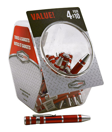 24 pc. Writing Pen Style Screwdriver Set Countertop Display - Road Pro
