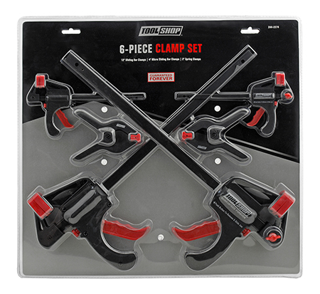 6 Piece Spring Clamp and Sliding Bar Set - Tool Shop