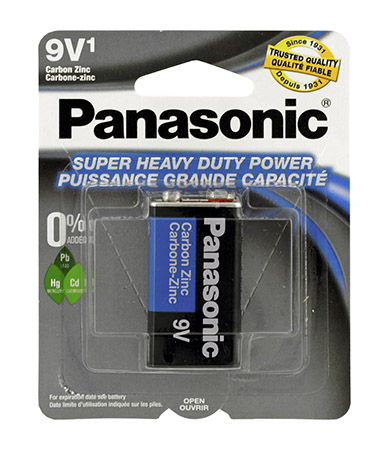 9 Volt Panasonic Carbon Zinc Battery