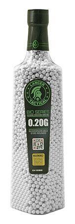 5,100 ct. Lancer Tactical Bio Series Competition Biodegradable .20g Airsoft Plastic BB's