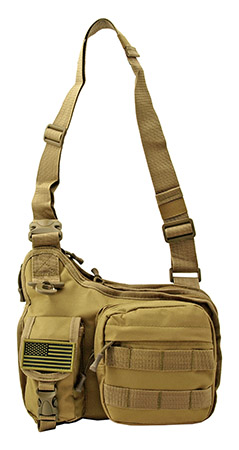 Gun Slinger Concealed Carry Tactical Bag with Interior Gun Rug Holster - Desert Tan