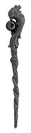 10" Black Phoenix Poly Resin Magic Wand - GSC