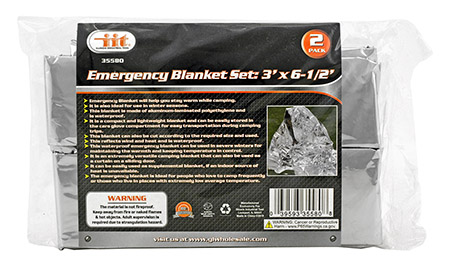 2-pc. 3' x 6-1/2' Emergency Blanket Set