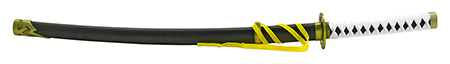 40.13" Traditional Cosplay Samurai Katana Sword Collector's Edition Practice Blade - Black, White, and Gold