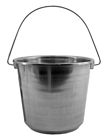 1 Gallon Stainless Steel Work Bucket with Reinforced Swivel Carrying Handle