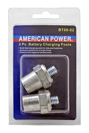 2 - pc. Positive Negative Battery Charging Posts for Side Post Batteries - American Power