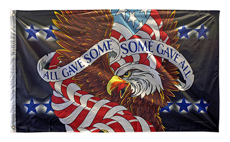 5' x 3' All Gave Some, Some Gave All American Blad Eagle Patriotic Flag