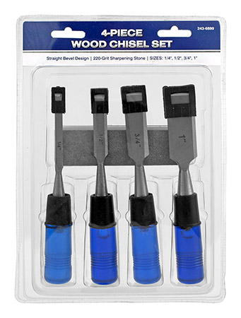 4 Piece Wood Chisel Set with Sharpening Stone - CCT Tools