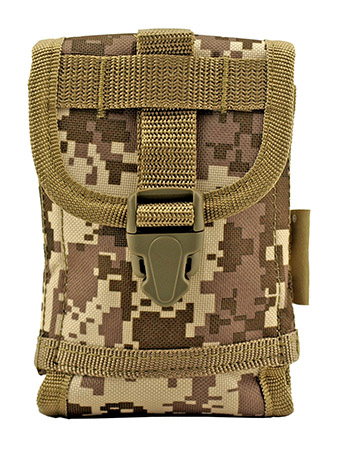 Space Force Tactical MOLLE Cell Phone Tech Pouch Carrier Vest Attachment - Desert Tan Digital Camo