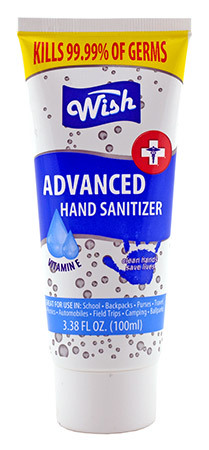 3.38 fl. Oz. Wish Advanced Hand Sanitizer and Purifier with 75% Ethyl ...