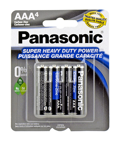 4-pc. AAA Super Heavy Duty Batteries