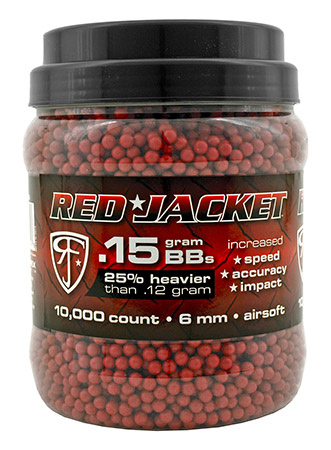 10,000 - ct. Red Jacket .15 g Premium Airsoft Ammo