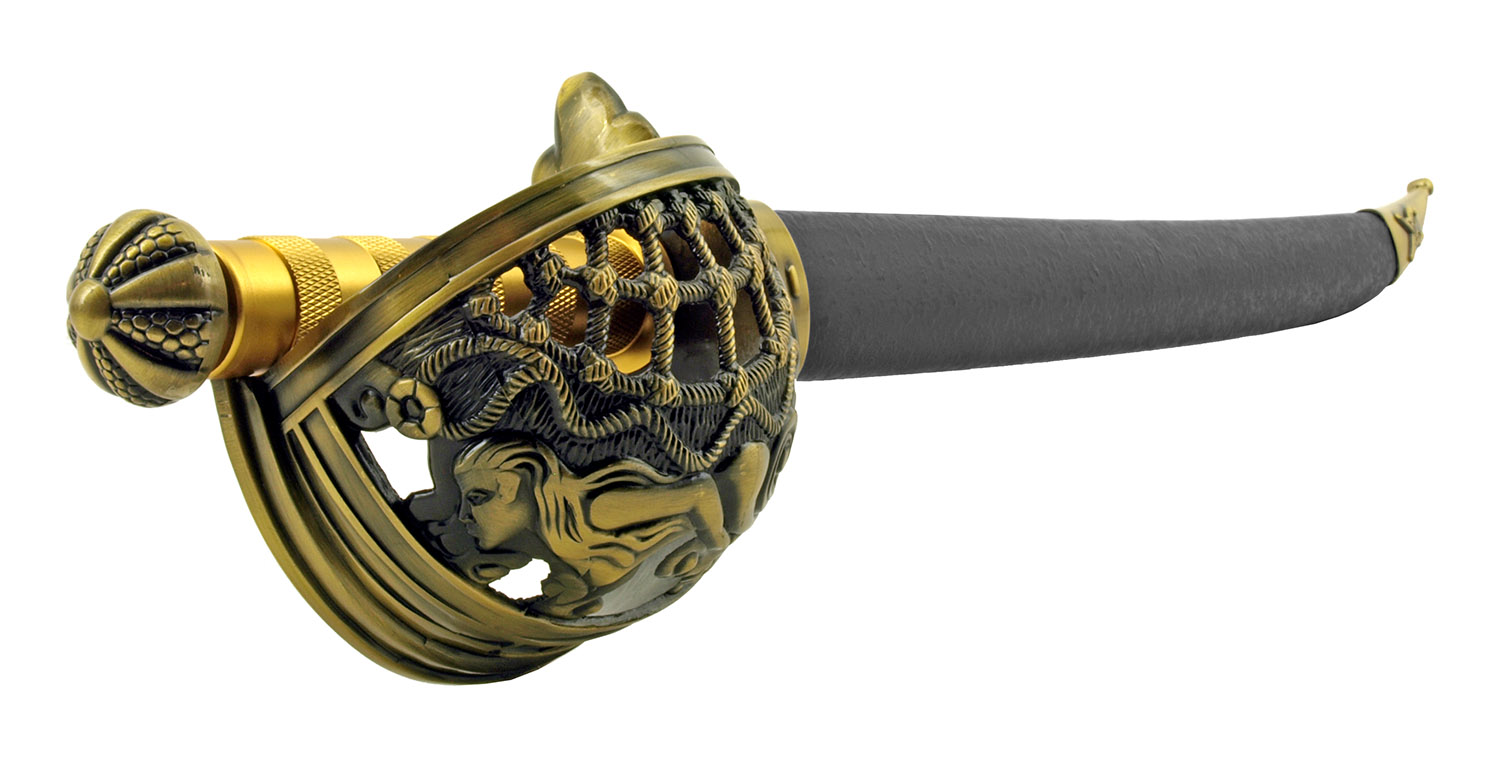 30.75" Pirate Adventurer Cutlass Cosplay Sword - Black and Gold