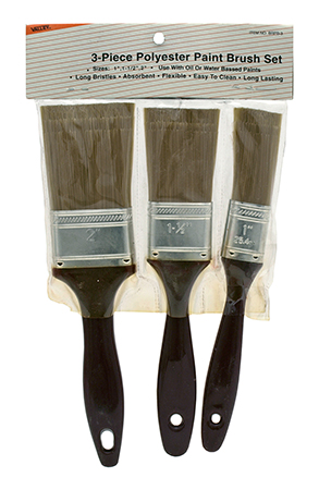 3 - pc. Polyester Paint Brush Set