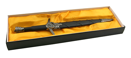 16" Space Fantasy Galactic Battle Blade Dagger - Black and Silver