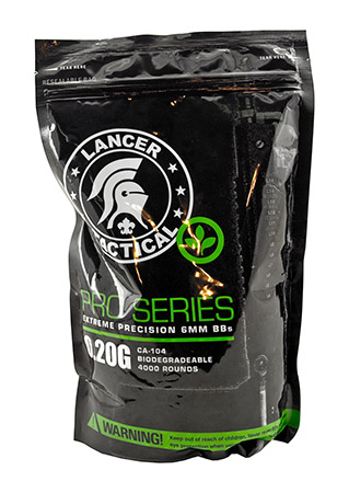 Lancer Tactical Extreme Precision Biodegradable .20g Airsoft BBs - 4000 Count (Pro Series)