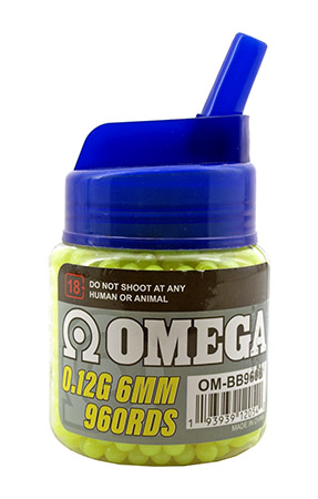 960 Count Easy Pour Bottle of .12g Airsoft BBs - Omega