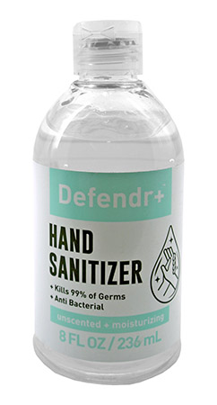 8 fl. Oz. Anti Bacterial Hand Sanitizer - Defendr+