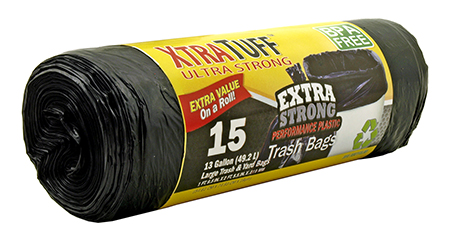 15 - ct. XtraTuff Ultra Strong Performance Plastic SuperValue 13 Gallon Trash Bag Liners