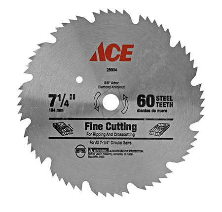 7-1/4" Fine Cutting 60 Tooth Circular Saw Blade - Ace Hardware