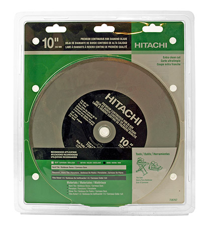 10" Premium Continuous Rim Diamond Saw Blade - Hitachi