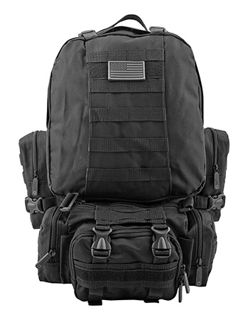Large Tactical Assault Rucksack Backpack - Black