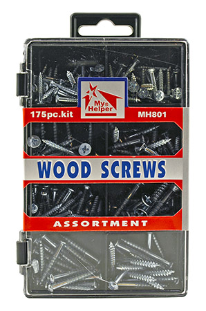 175 pc. Wood Screw Hardware Kit - MH801