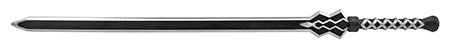 39.25" Foam Anime Demon RPG Cosplay Video Game Sword - Black and White