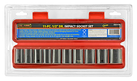 11-pc. 1/2" Drive Impact Metric Socket Set