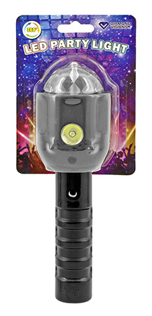 Dual Function LED Party Light with Flashlight - Assorted Colors