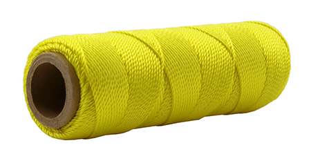 1/4 Lb. Nylon Seine Twine Rope - Construction Warning Yellow