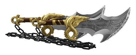 17.75" God of War Swords Kratos Blades of Chaos High Density Foam 1:1 Scale Props Upgraded Gold