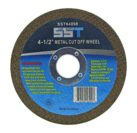 4-1/2" Metal Cut-Off Wheel - Sun State Tools