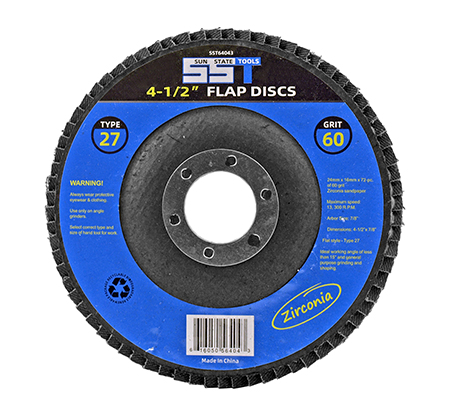4-1/2" Flap Disc 60 Grit Zirconia - Sun State Tools