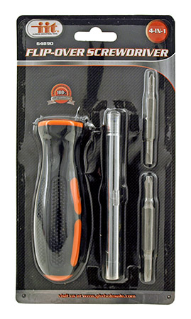 4 in 1 Flip Over Phillips and Slotted Flat Head Screwdriver - IIT