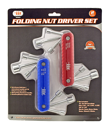 SAE and Metric Swiss Army Style Folding Nut Driver Sets - IIT