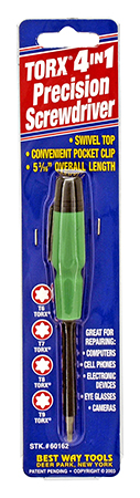 5.38" Torx 4 in 1 Precision Screwdriver