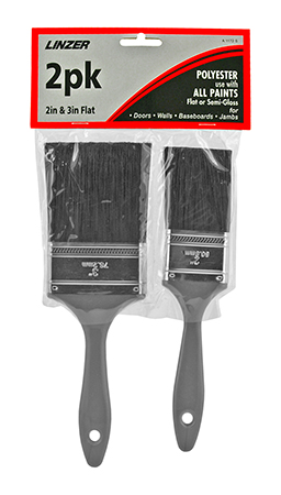 2-Pack of Polyester Paint Brushes - Linzer