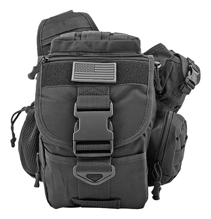 Trail Walker Tactical Over Shoulder Hip Day Bag - Black