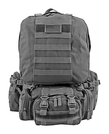 Large Tactical Assault Rucksack Backpack - Grey
