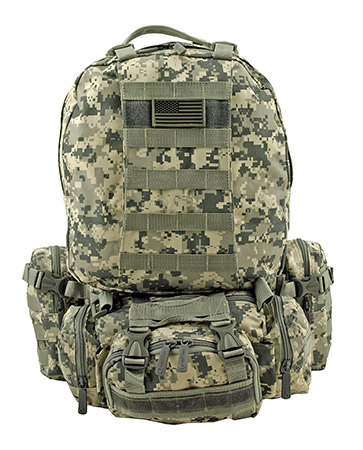 Large Tactical Assault Rucksack Backpack - Digital Camo